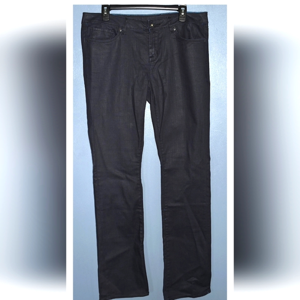 Buffalo David Bitton City Regular Stretch Straight leg wax coated jeans 32x 33